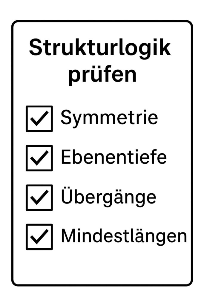 Checkliste Strukturlogik prüfen