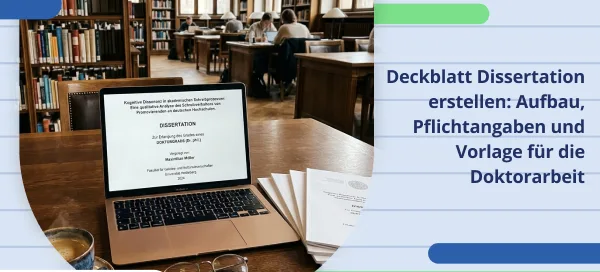 Das perfekte Doktorarbeit Deckblatt – alle wichtigen Informationen auf einen Blick.
