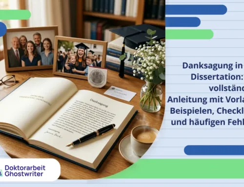Danksagung in der Dissertation: Die vollständige Anleitung mit Vorlage, Beispielen, Checkliste und häufigen Fehlern