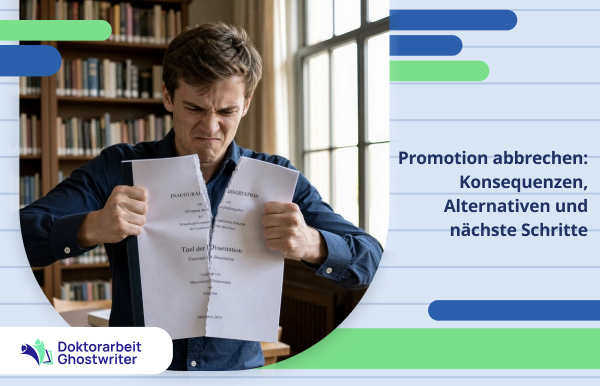 Promotion abbrechen: Konsequenzen und Alternativen, wenn man die Doktorarbeit abbrechen möchte