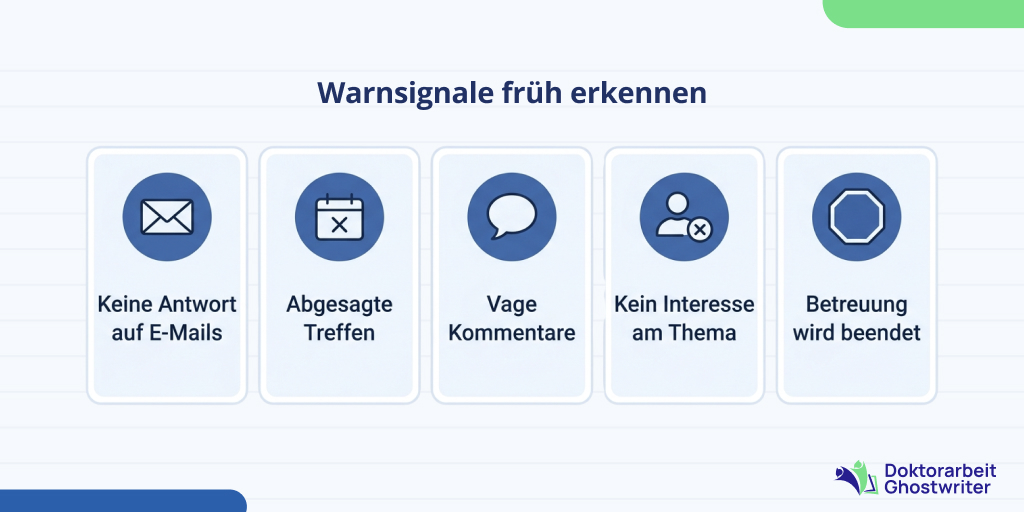 Warnsignale für einen Betreuerwechsel während der Promotion