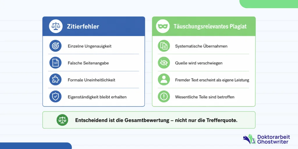 plagiat-oder-zitierfehler-doktortitel-aberkennung (1) Unterschied zwischen Zitierfehler und Plagiat bei der Aberkennung des Doktortitels