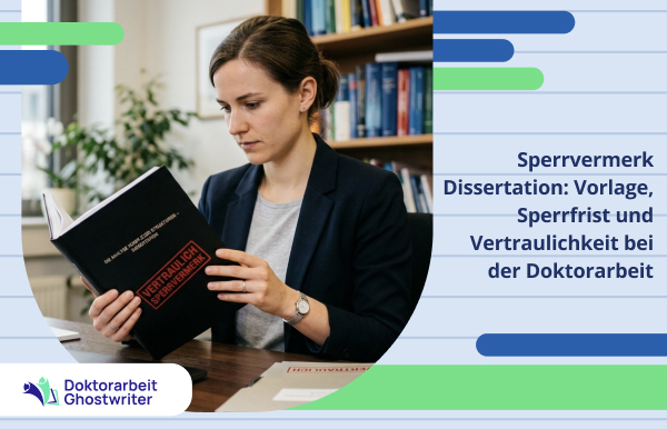 Sperrvermerk für Dissertation mit Vorlage, Sperrfrist und Vertraulichkeit