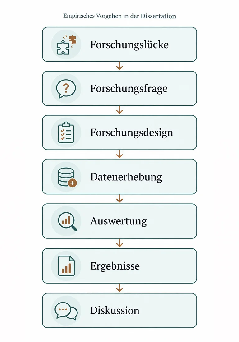 Empirisches Vorgehen in der Doktorarbeit von der Forschungsfrage bis zu den Ergebnissen
